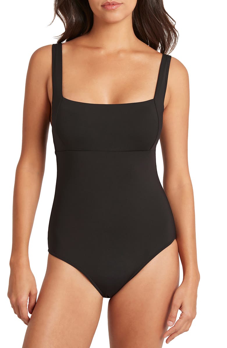 Sea Level Underwire One-Piece Swimsuit, Alternate, color,