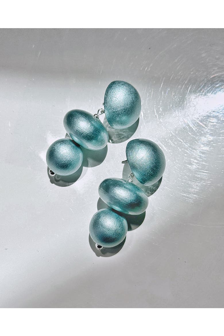 Nola Earrings, Alternate, color, Aqua Blue
