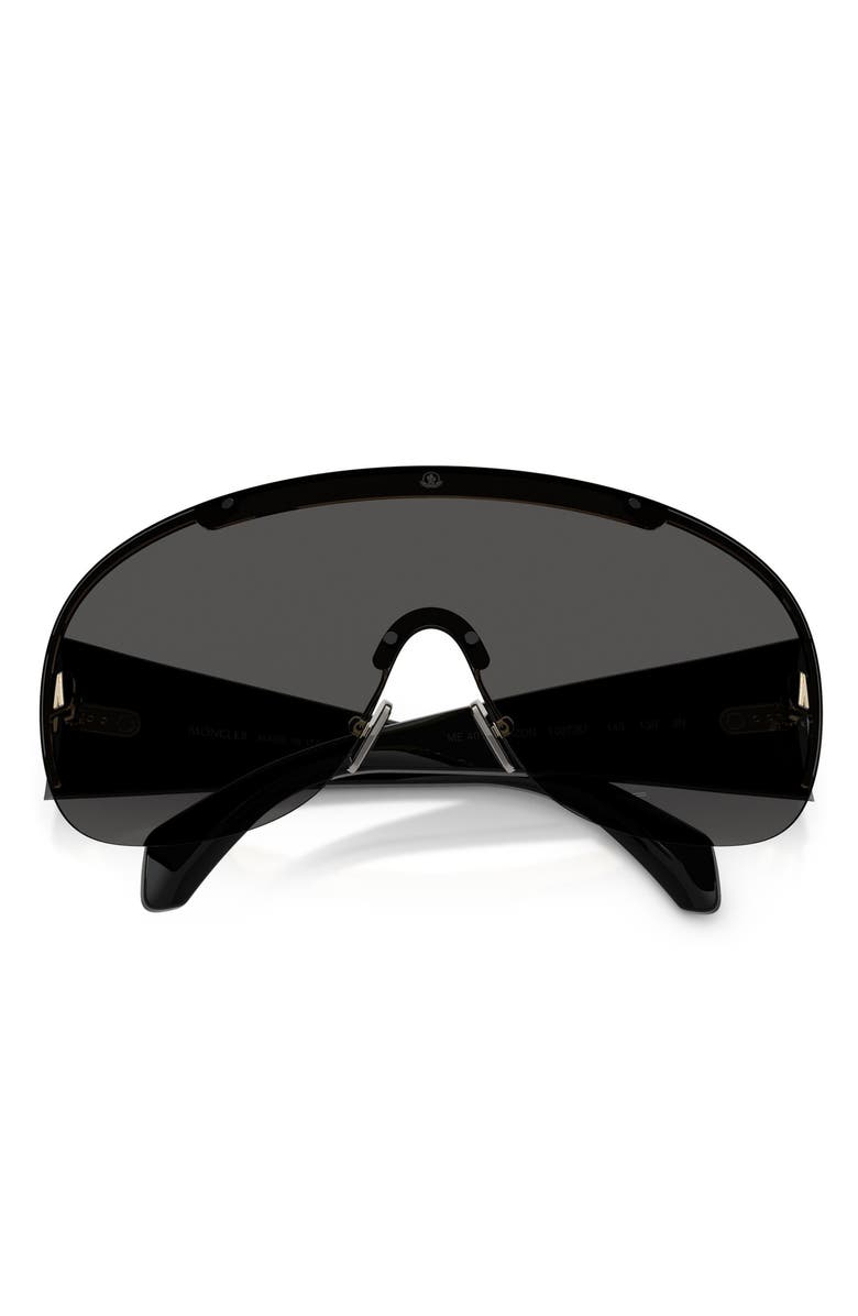 Moncler Rizon 143mm Pilot Sunglasses, Alternate, color, Pale Gold / Mirror Green