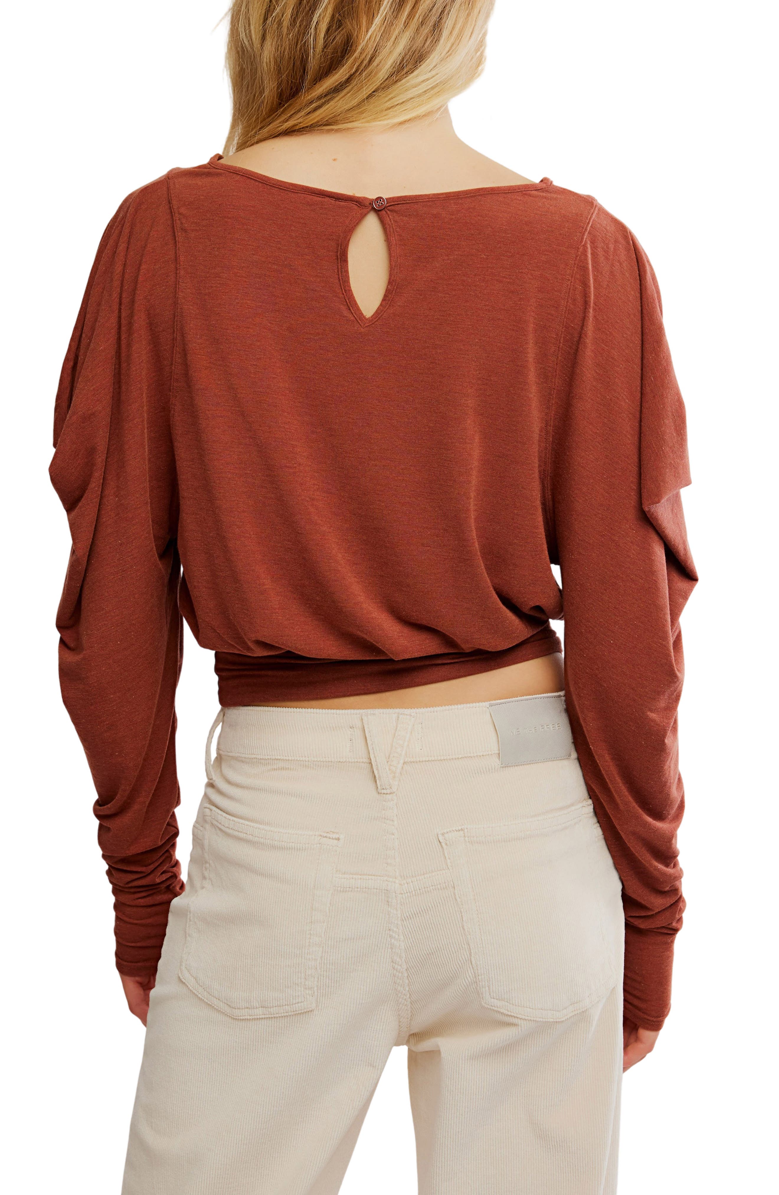 Moxie Draped Jersey Top - image 2