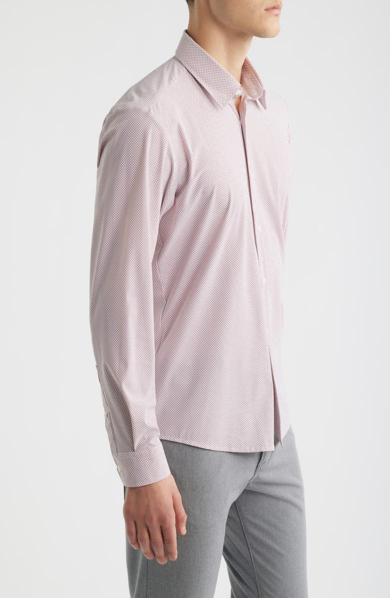 BOSS Liam Print Button Front Shirt, Alternate, color, Light/ Pastel Pink