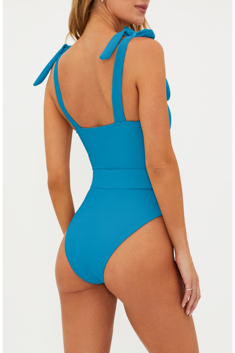 Sydney Belted One-Piece Swimsuit, Alternate, color, RIVIERA BLUE