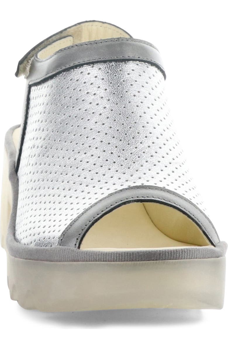Fly London Teif Platform Sandal, Alternate, color, Silver/ Plomo