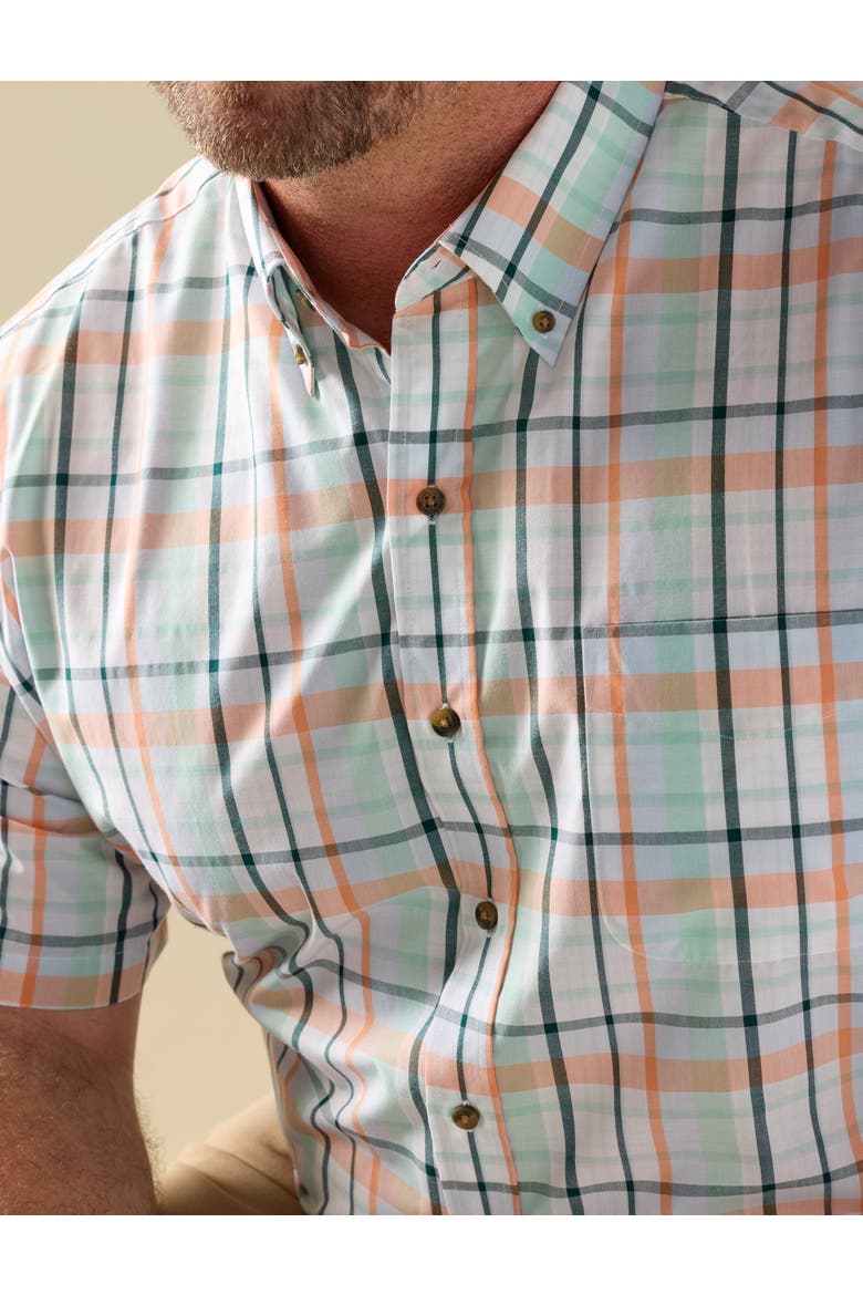 Big & Tall Easy-Care Large Plaid Sport Shirt V8, Alternate, color, GREEN