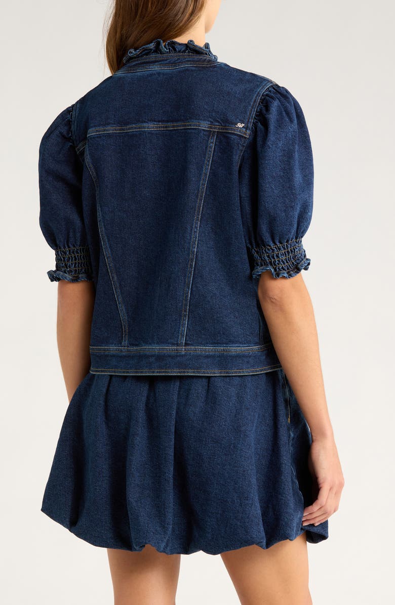 Cinq à Sept Quincy Short Sleeve Denim Jacket, Alternate, color, Fontaine