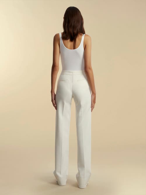 Marina Moscone Slim Trouser In Ivory