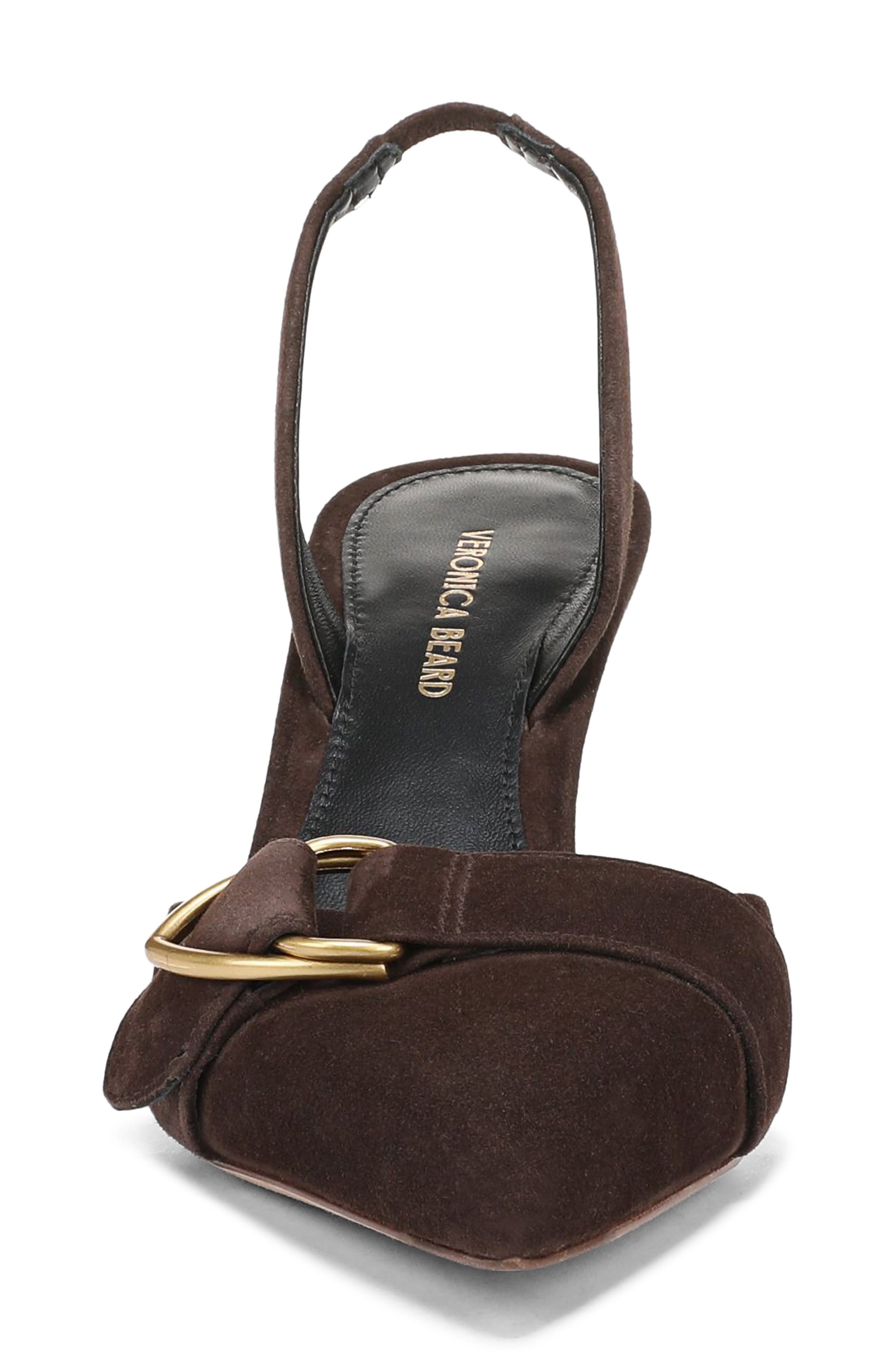 Veronica Beard Loralyn Slingback Pointed Toe Pump, Alternate, color, Espresso