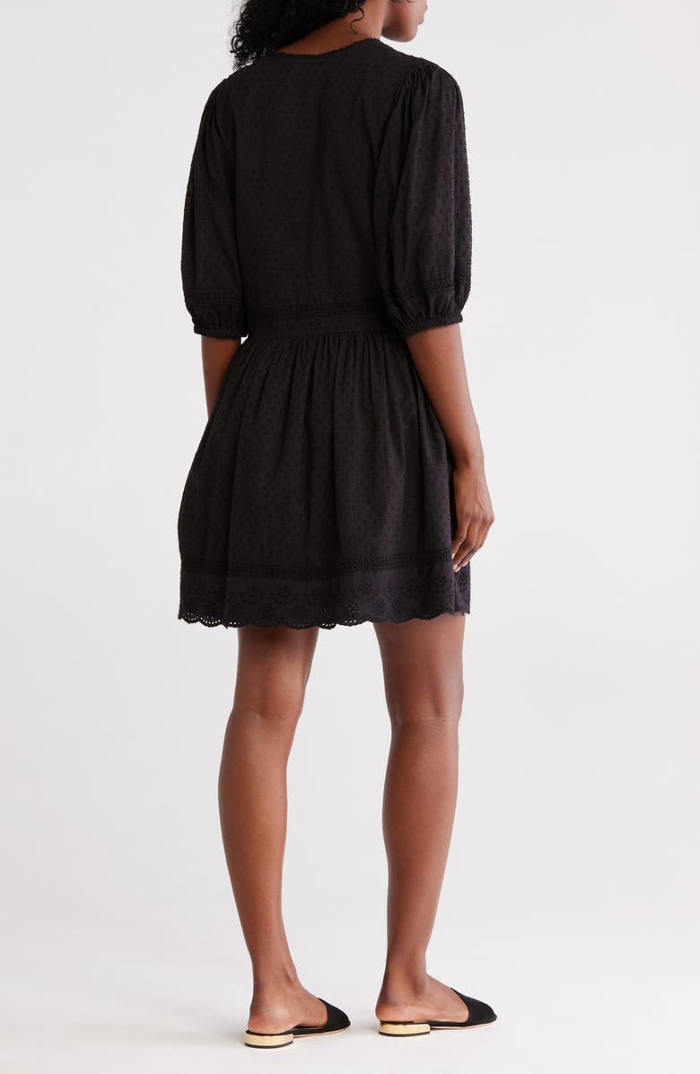 Embroidered Eyelet Short Sleeve Dress