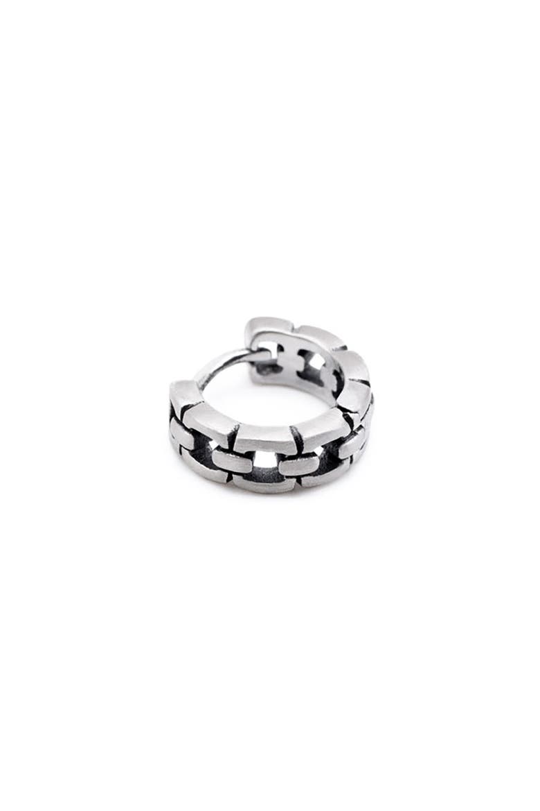Bond Single Hoop Earring, Main, color, SILVER