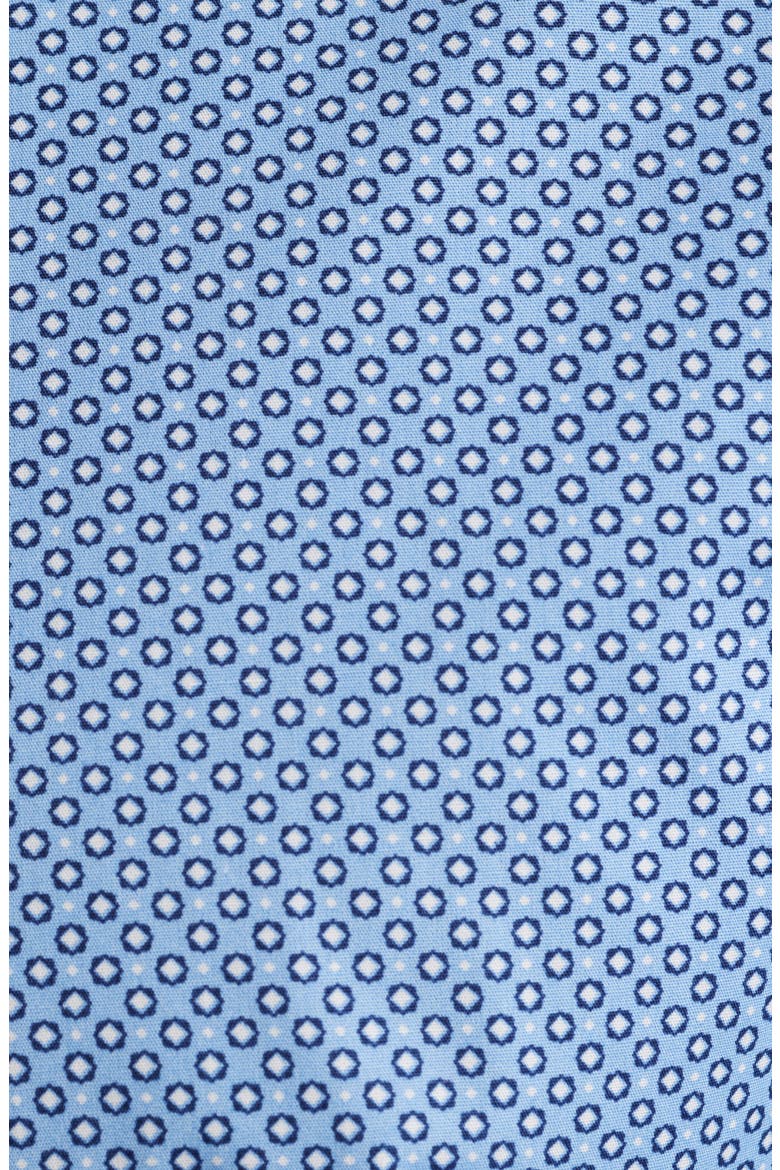 Trim Fit Geometric Print Cotton Dress Shirt, Alternate, color, BLUE