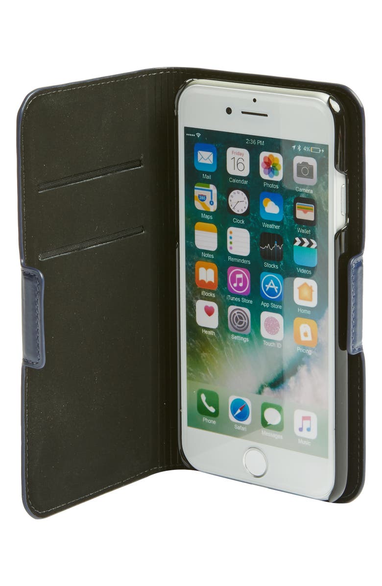 Kate Spade New York camel appliqué iPhone 7 folio case, Alternate, color, 