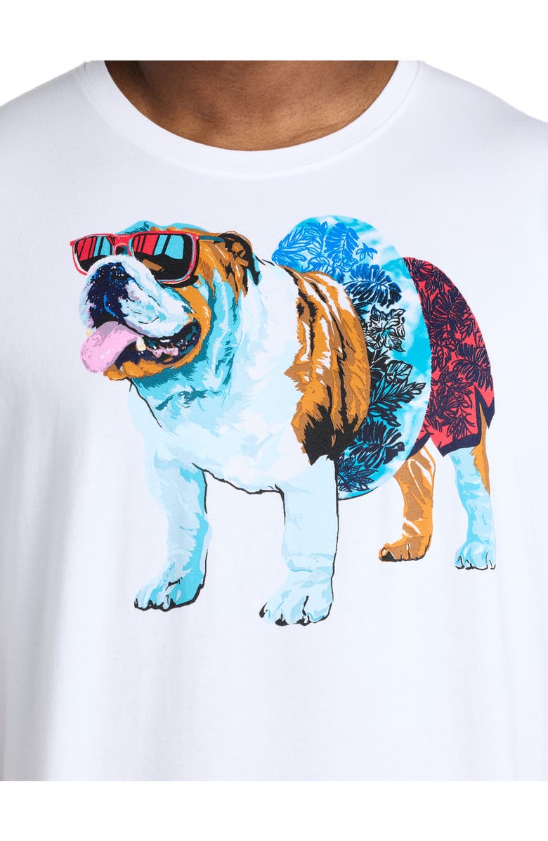 Robert Graham DXL Big & Tall  Pool Day Graphic Tee, Alternate, color, White
