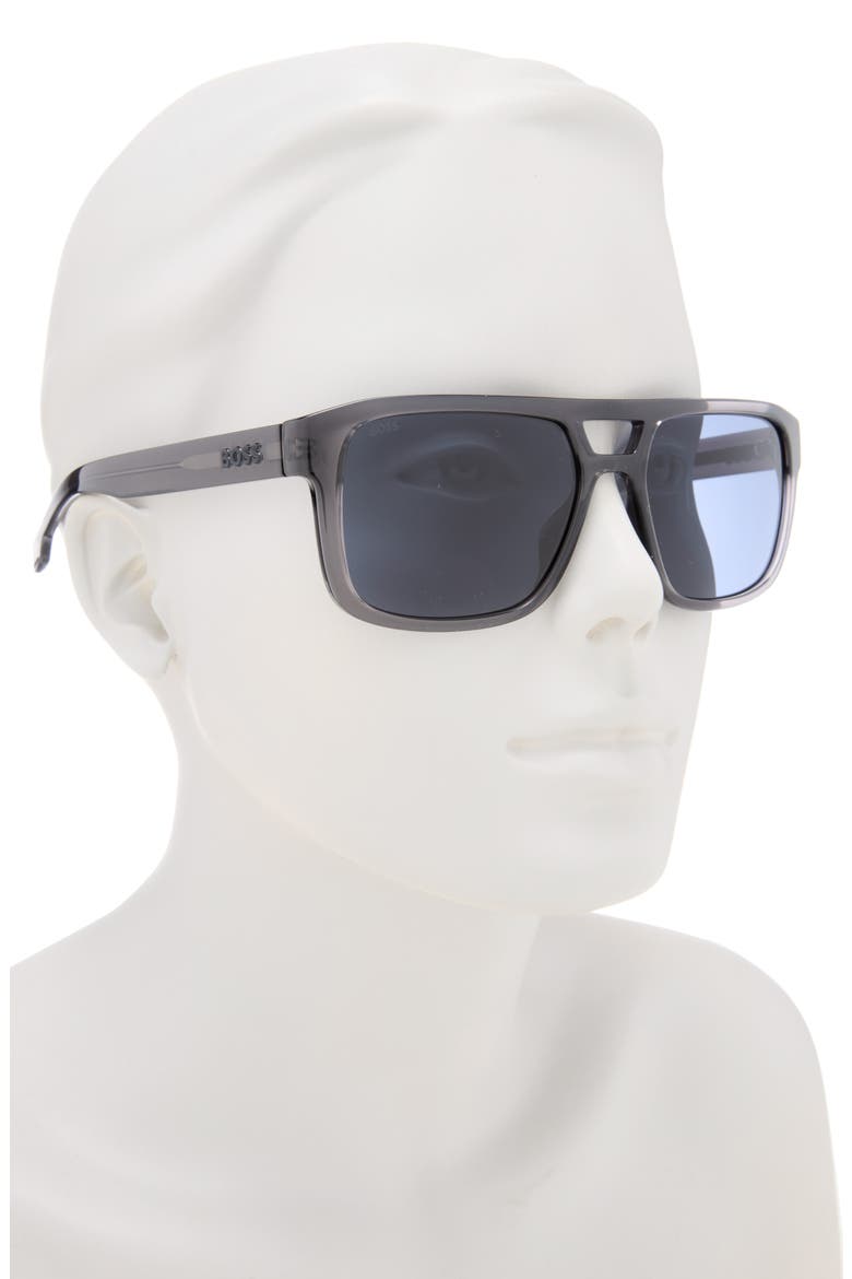 56mm Navigator Sunglasses, Alternate, color, GREY