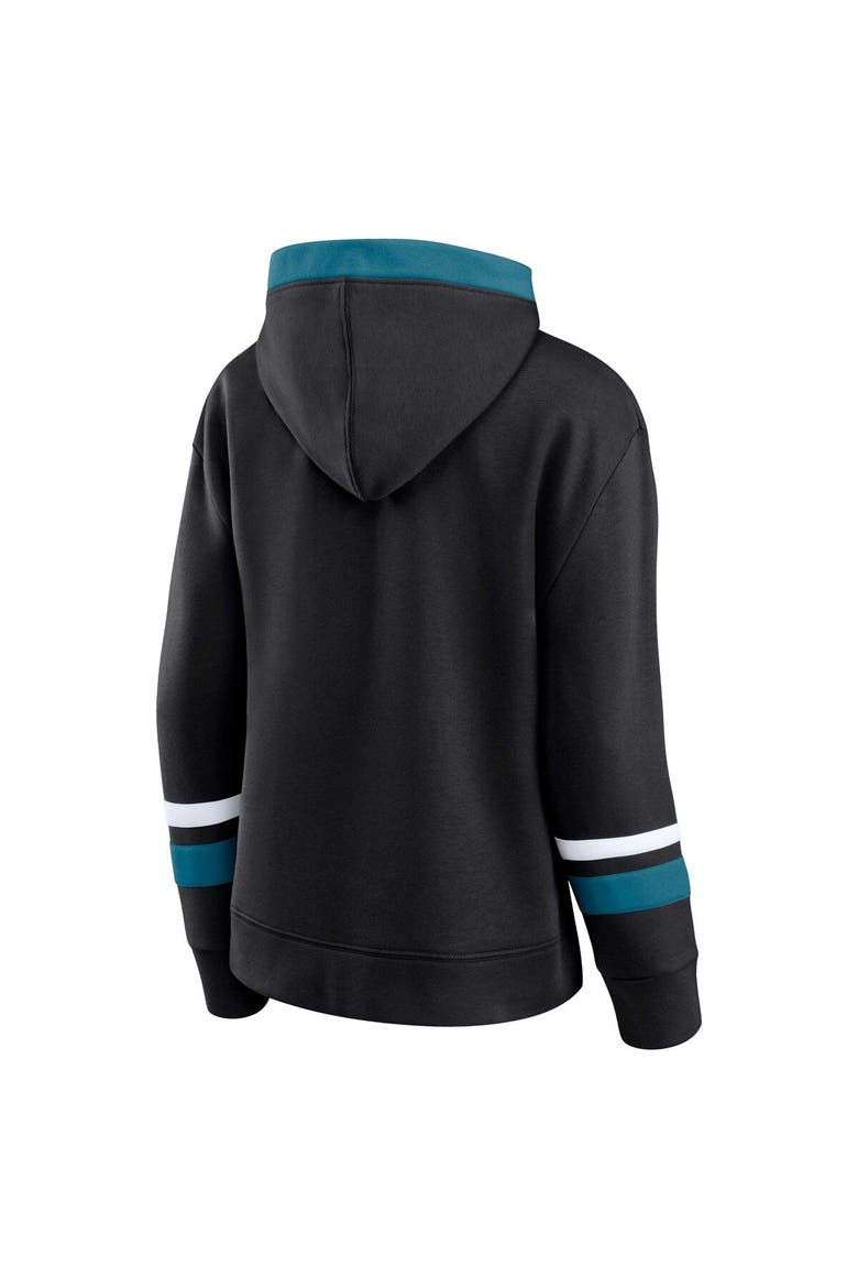 Women's Fanatics Branded Black San Jose Sharks Bombastic Exclusive Lace-Up Pullover Hoodie, Alternate, color, Black