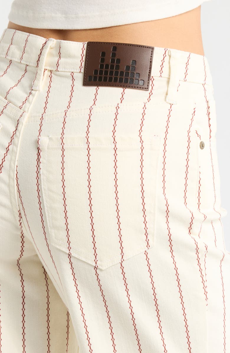 CITY BLUES Stripe Straight Leg Jeans, Alternate, color, Pearl/ Tamarind