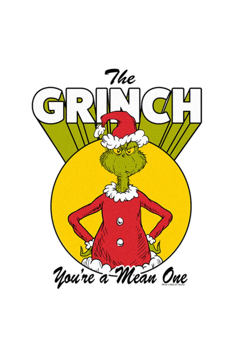 The Grinch Women's The Grinch Christmas Grinch You're a Mean One Graphic T-Shirt, Alternate, color, White