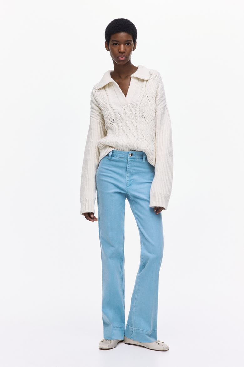 Flared High Jeans, Alternate, color, Light blue