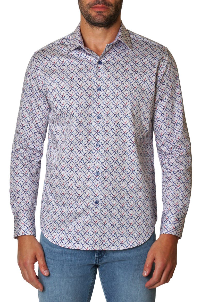 Rosales Cotton Button-Up Shirt, Main, color, MULTI