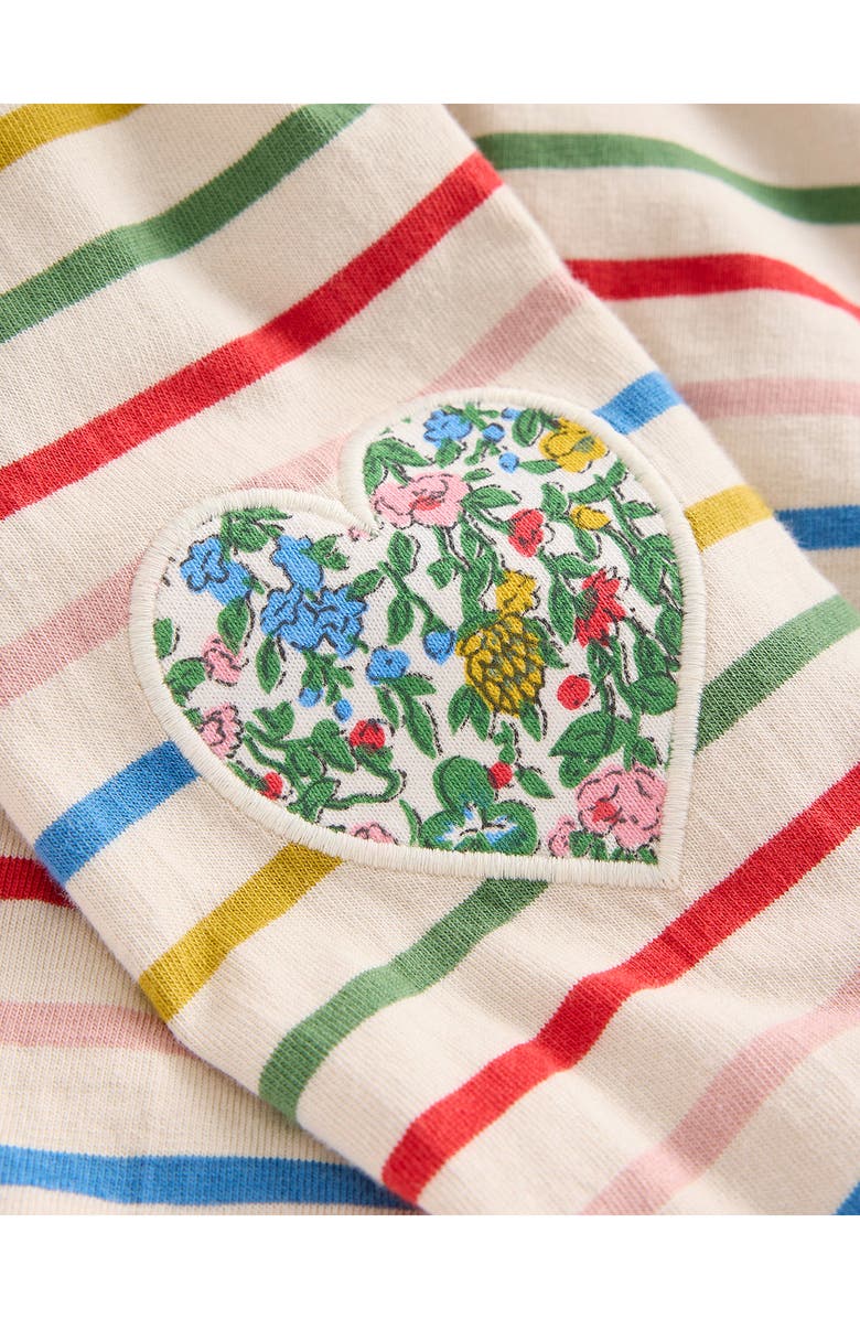 Mini Boden Kids' Ella Breton Stripe Elbow Patch Long Sleeve Cotton T-Shirt, Alternate, color,