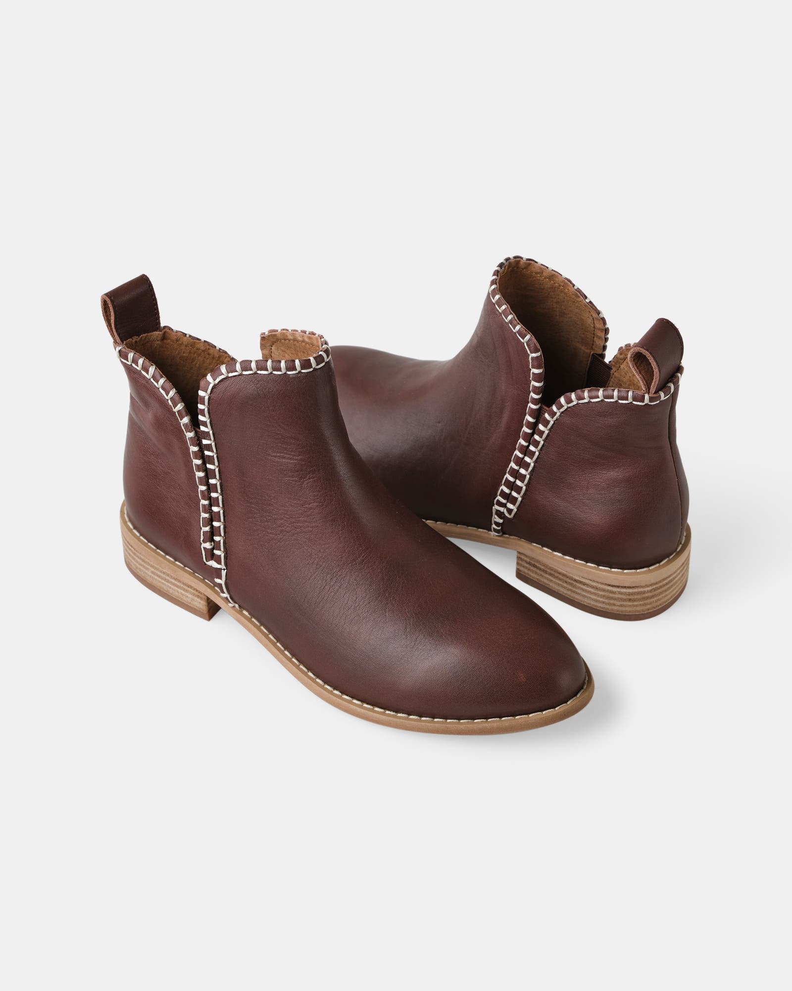 Walnut Melbourne Douglas Stitch Leather Boot, Alternate, color, 