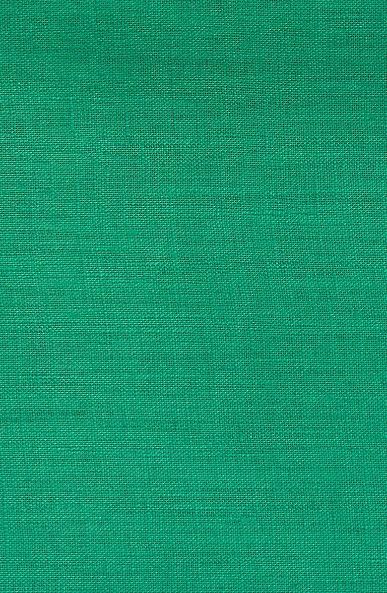 CLIFTON WILSON Kelly Green Slub Linen Pocket Square, Alternate, color, Green