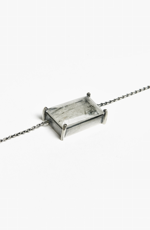 Obscura Stacking Shards in Striated Crystal Necklace