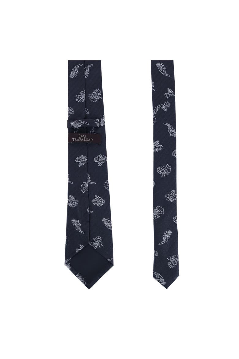 Dino Constellations Silk Novelty Necktie, Alternate, color, Black