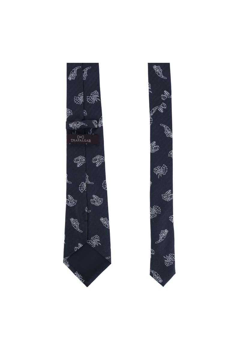 Trafalgar Dino Constellations Silk Novelty Necktie, Alternate, color, Black