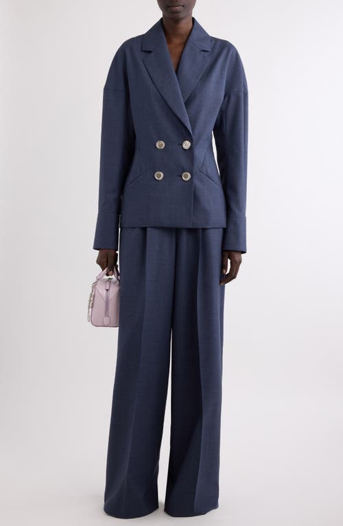 Givenchy Double-breasted Buttoned Blazer In Denim Blue