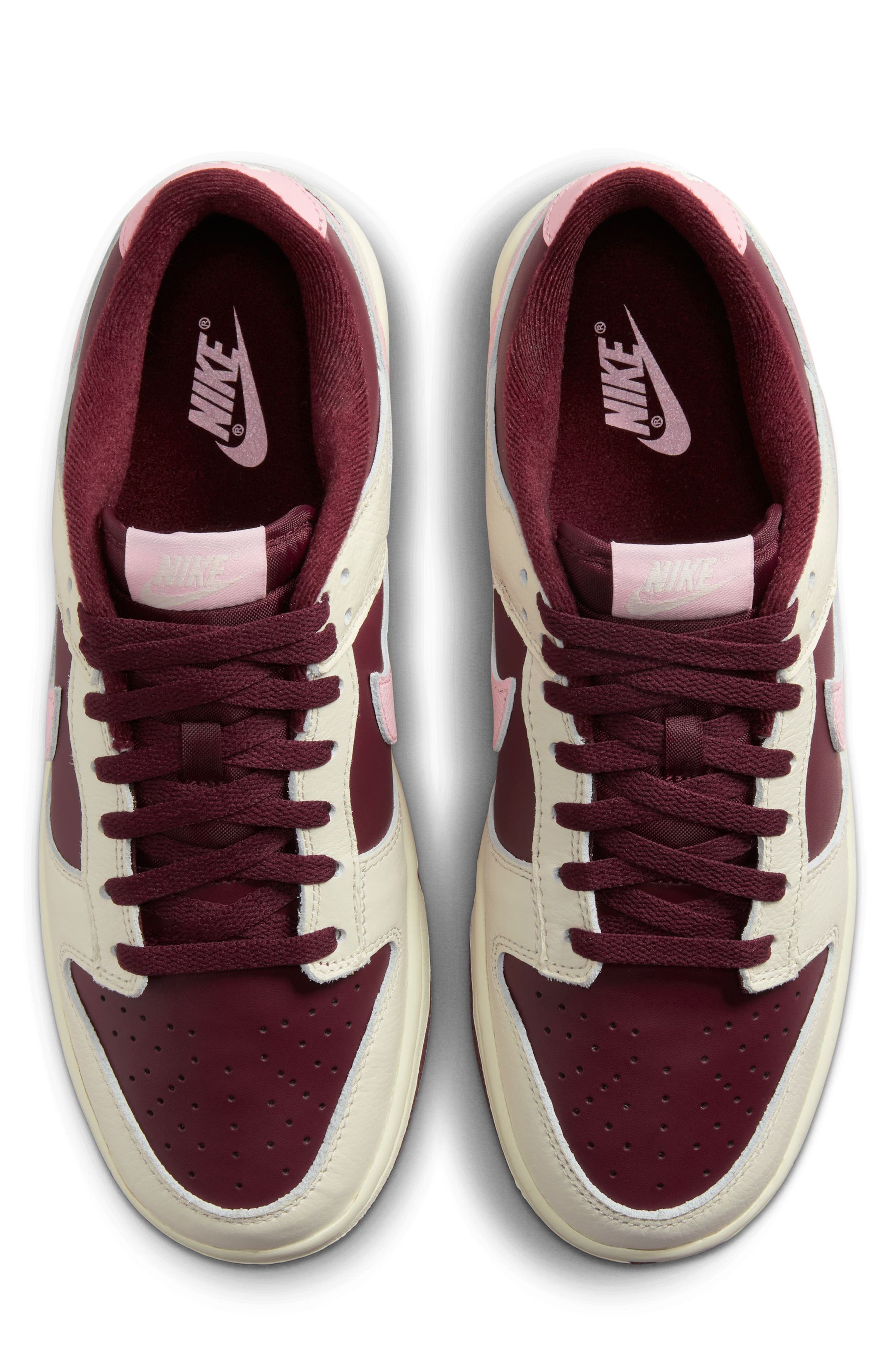 Valentine's Day Dunk Low Retro Premium Sneaker, Alternate, color, PALE IVORY/ SOFT PINK
