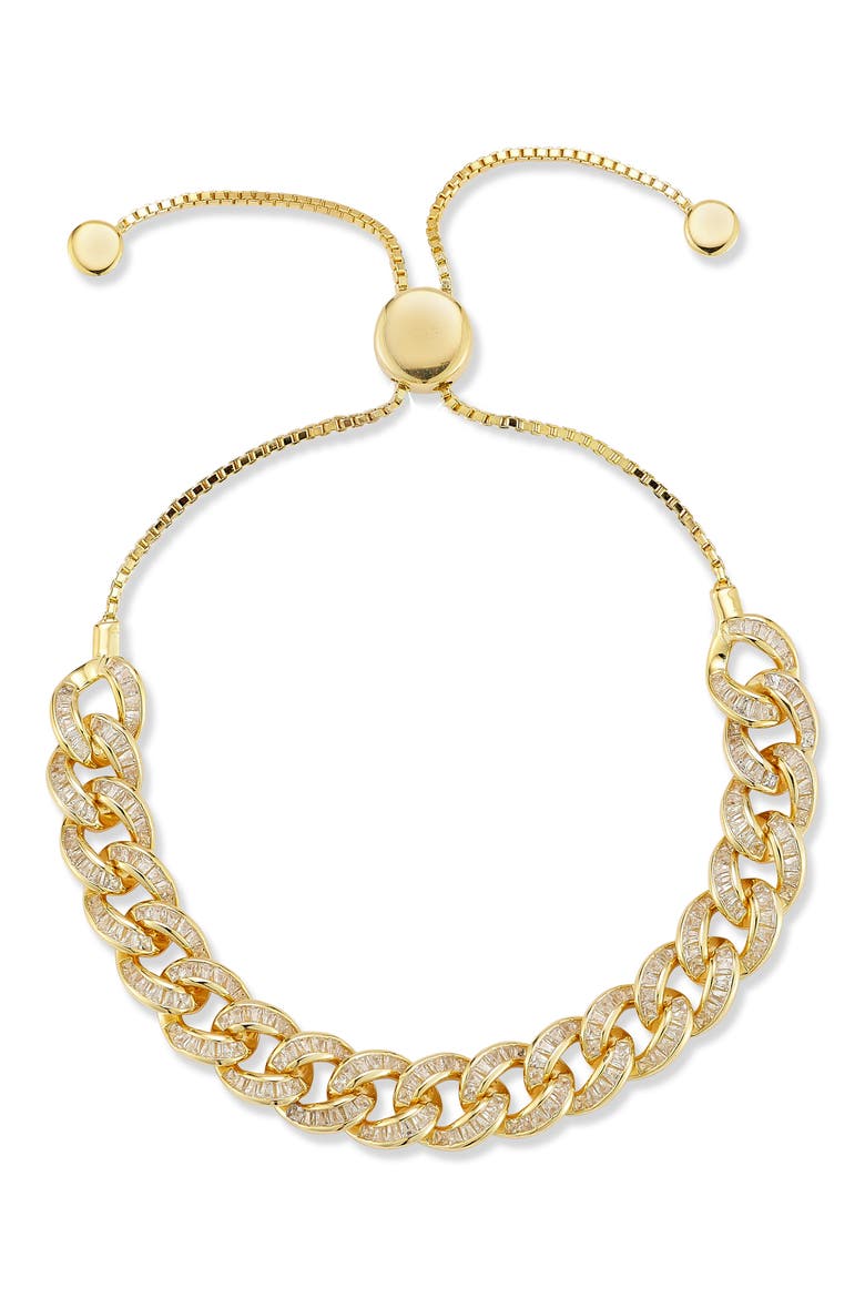 14K Gold Plate Cubic Zirconia Cubic Zirconia Bracelet, Main, color, GOLD