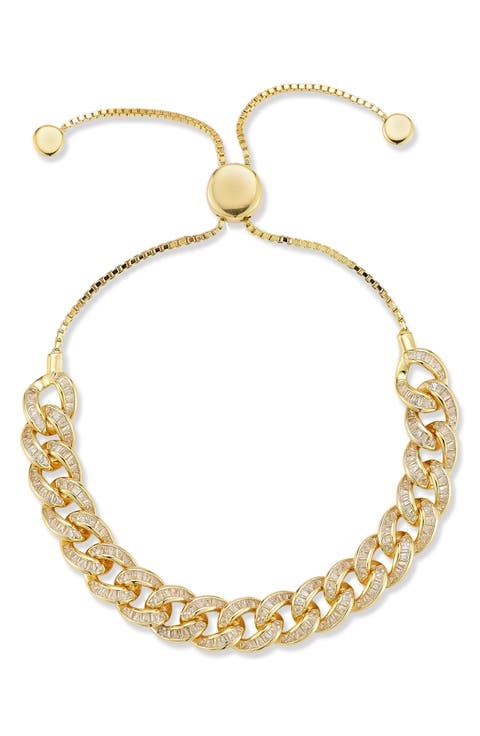 14K Gold Plate Cubic Zirconia Cubic Zirconia Bracelet
