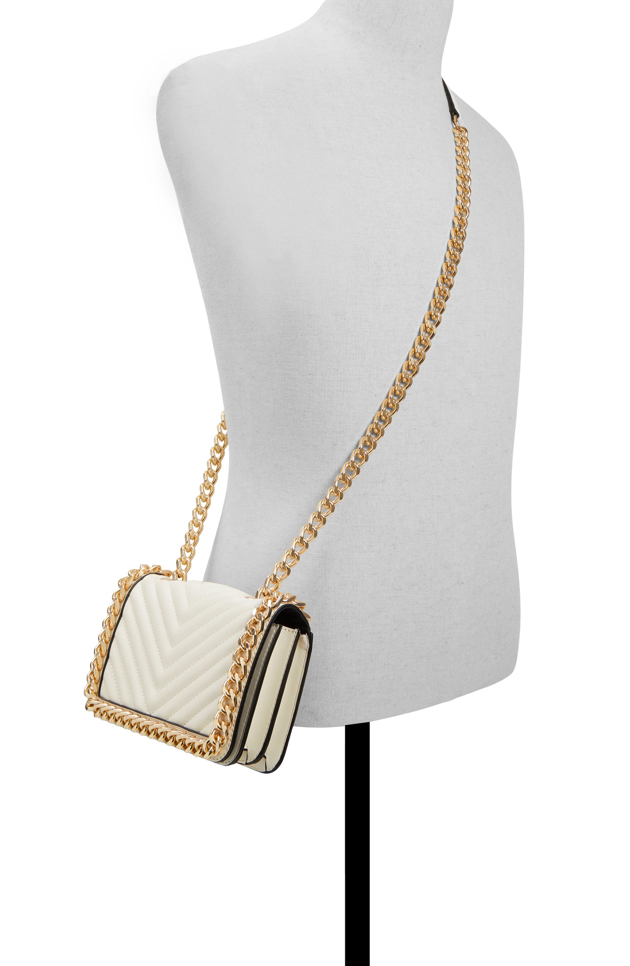 ALDO Mini Greenwald Chain Strap Faux Leather Crossbody Bag, Alternate, color, 