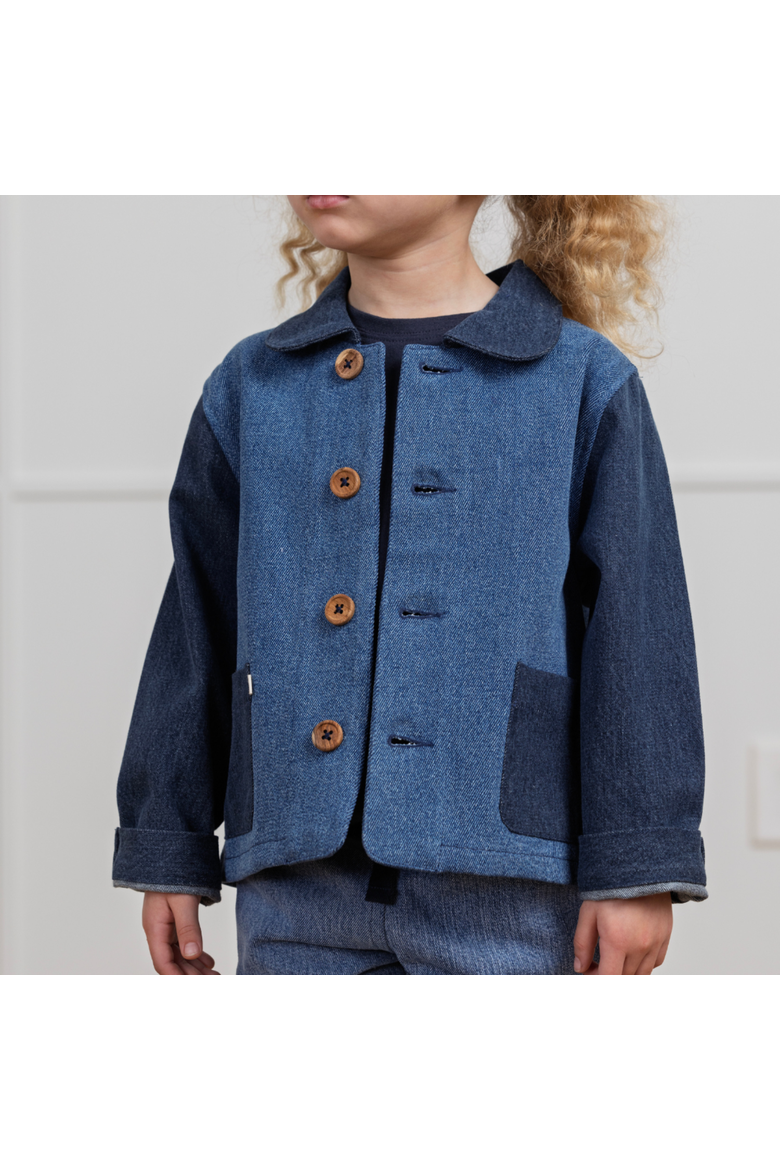 Kids' Denim Billie Chore Jacket, Alternate, color, Denim