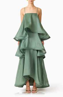 Noemi Tiered Voile Maxi Dress