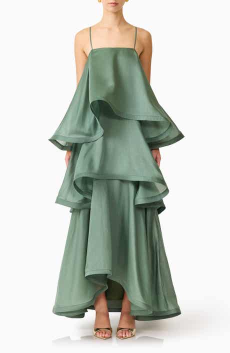 Noemi Tiered Voile Maxi Dress