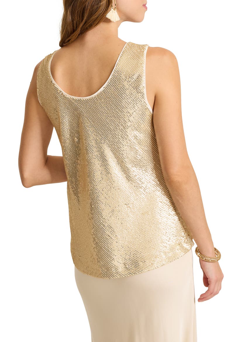 Sequin Georgette Tank, Alternate, color, VANILLA LATTE