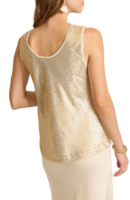 Tommy Bahama Sequin Georgette Tank In Brown