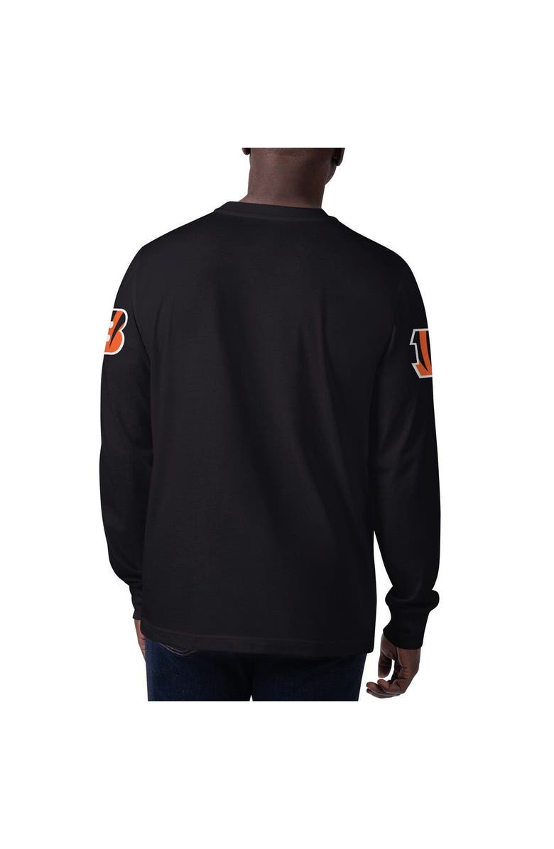 STARTER Men's Starter Black Cincinnati Bengals Clutch Hit Long Sleeve T-Shirt, Alternate, color, Black