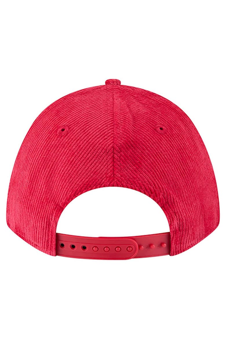 Men's New Era Scarlet San Francisco 49ers Cord Corduroy 9FORTY A-Frame Adjustable Hat, Alternate, color, Scarlet