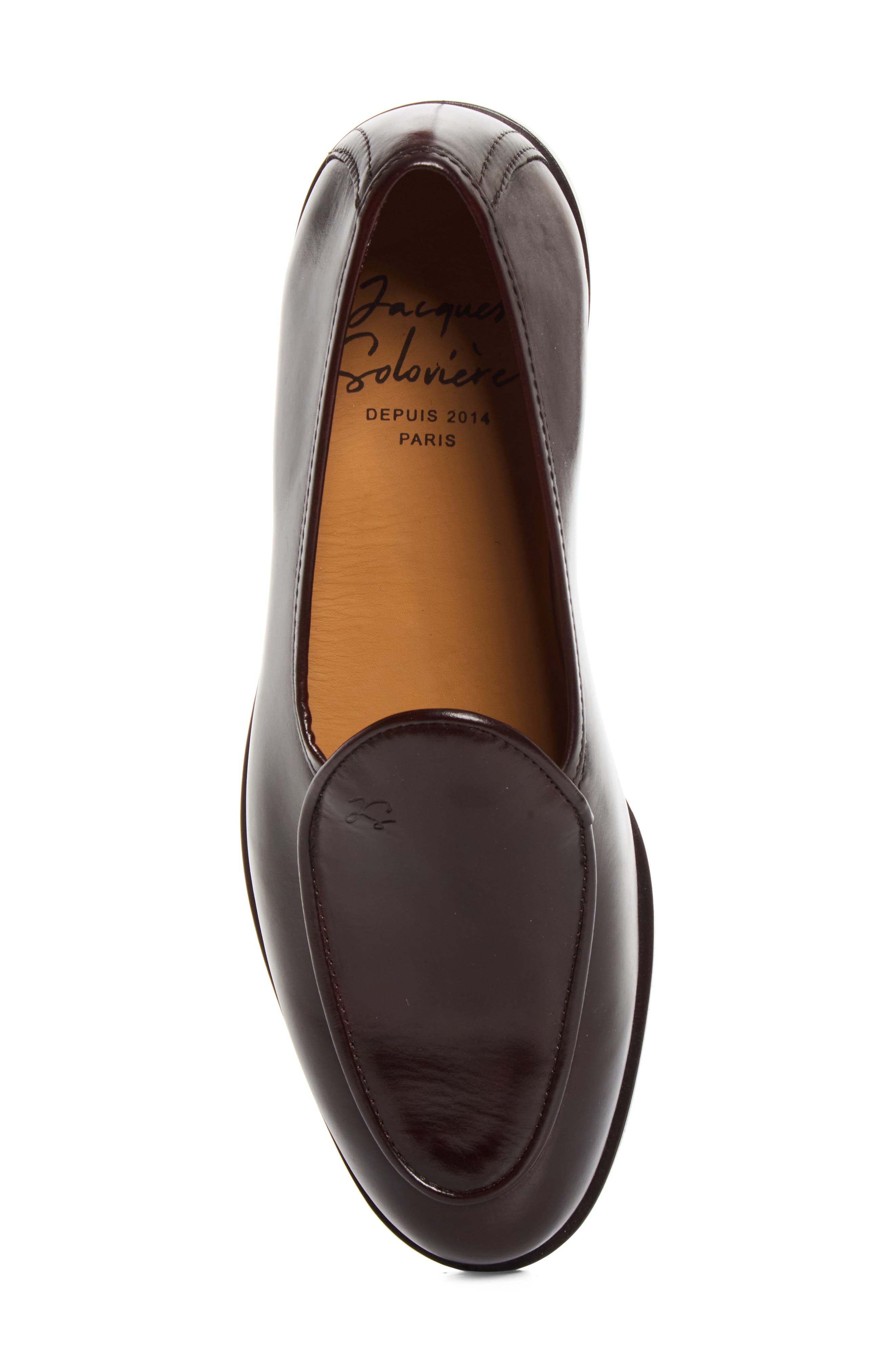 Jacques New Loafer, Alternate, color, LEATHER BROWN