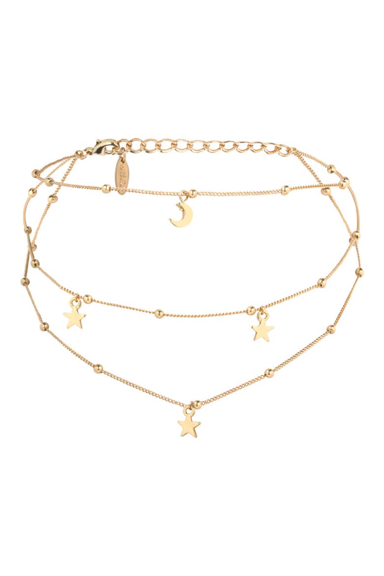 Charm Layered Choker, Main, color, GOLD