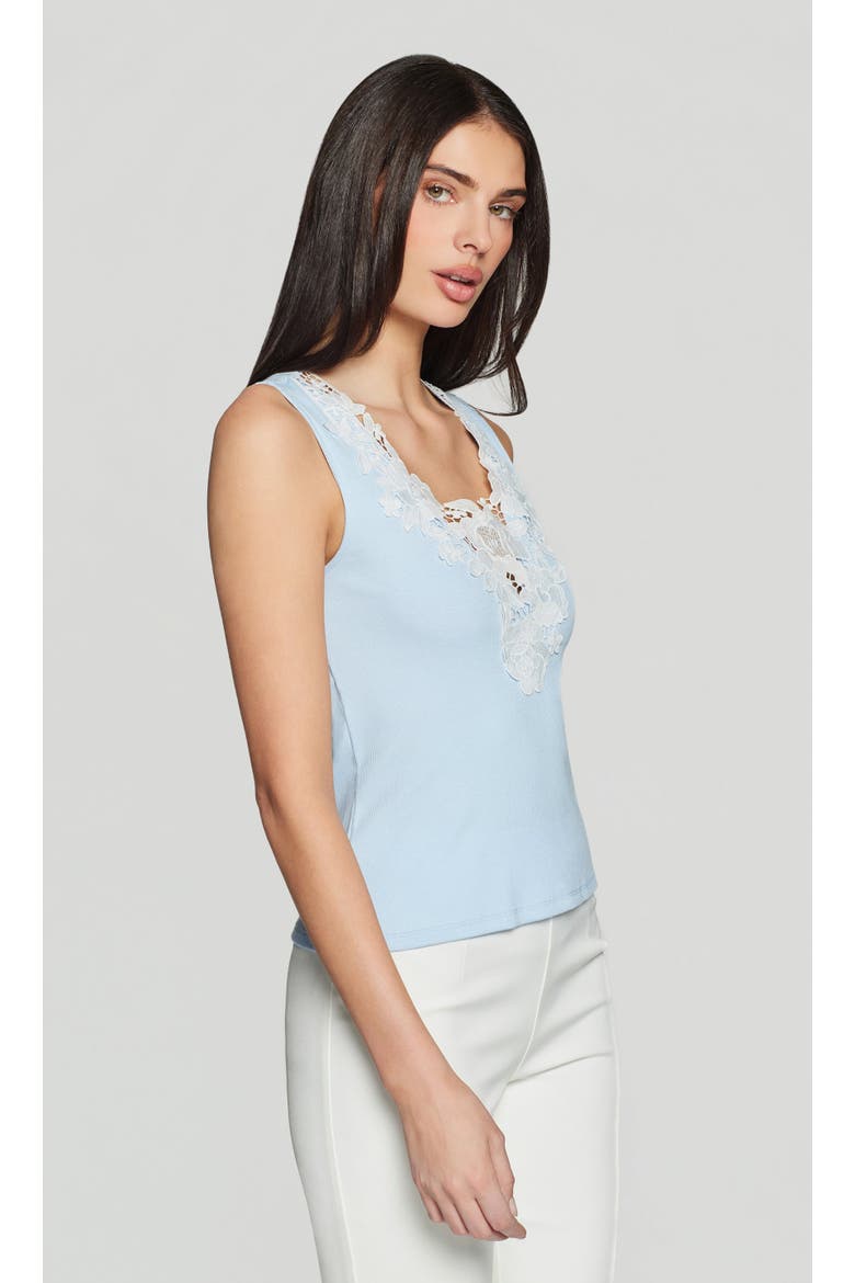 Elna Lace Combo Top, Alternate, color, Blue