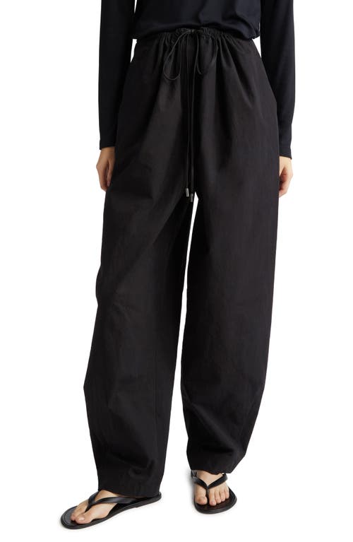 Partow Niles Carrot Leg Cotton Pants In Black