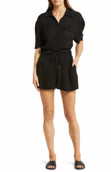 Elan Cuff Sleeve Cover-Up Romper
