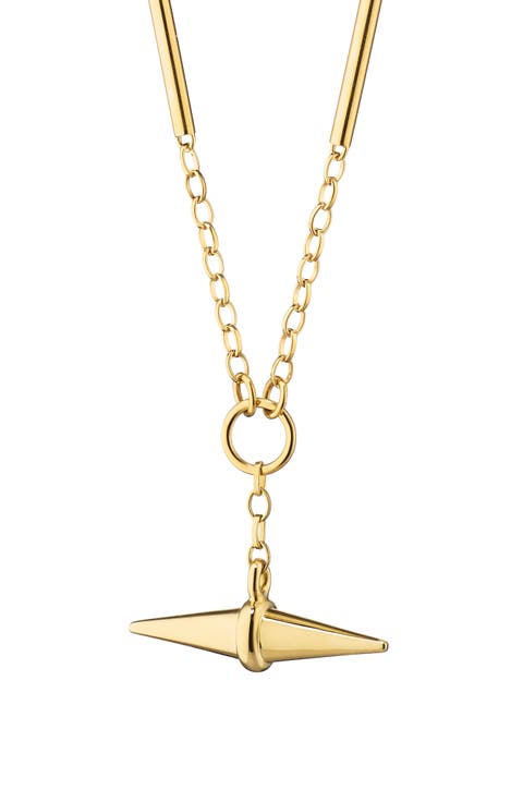 Points North 18k Gold Dangling Toggle Necklace