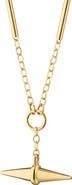 Monica Rich Kosann Points North 18k Gold Dangling Toggle Necklace