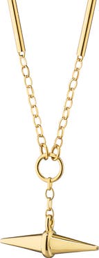 Monica Rich Kosann Points North 18k Gold Dangling Toggle Necklace