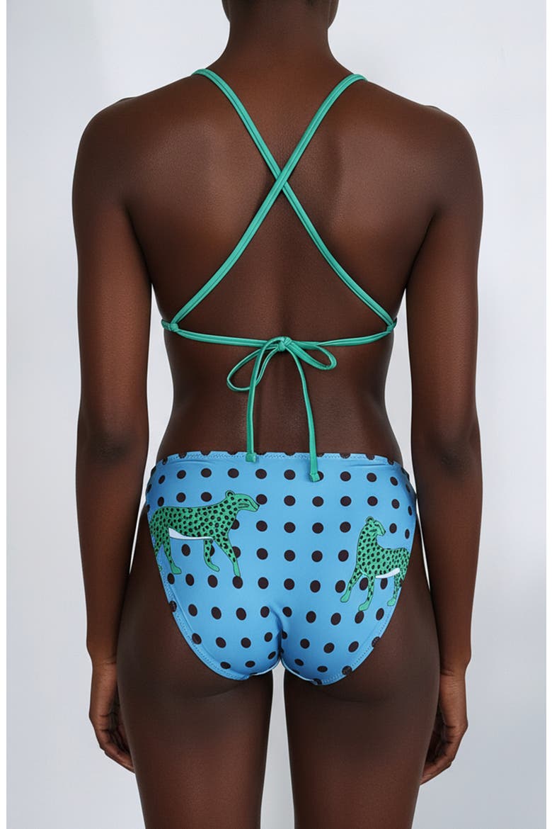 Verdant Wild Reversible Tie Side Bottom, Alternate, color, Blue