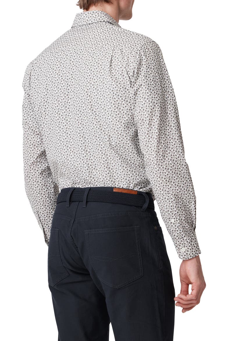Glenkenich Floral Cotton Button-Up Shirt, Alternate, color, GRANITE